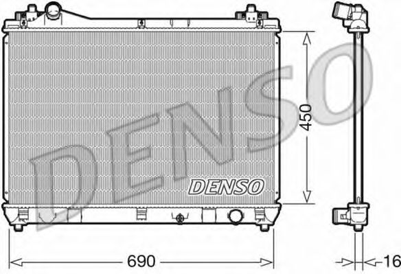 Радиатор охлаждения двигателя DENSO DRM47031