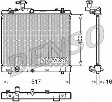 Радиатор охлаждения двигателя DENSO DRM47032