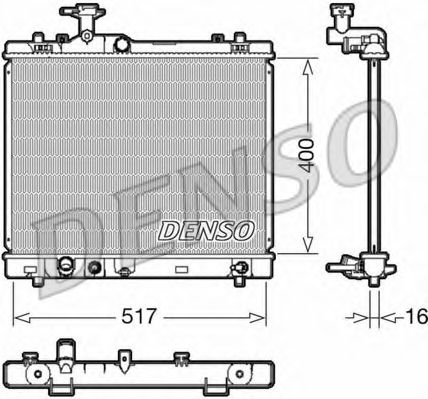 Радиатор охлаждения двигателя DENSO DRM47033