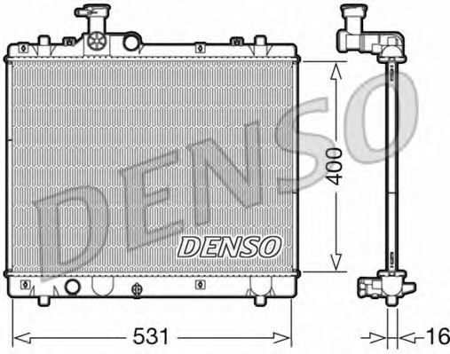 Радиатор охлаждения двигателя DENSO DRM47034