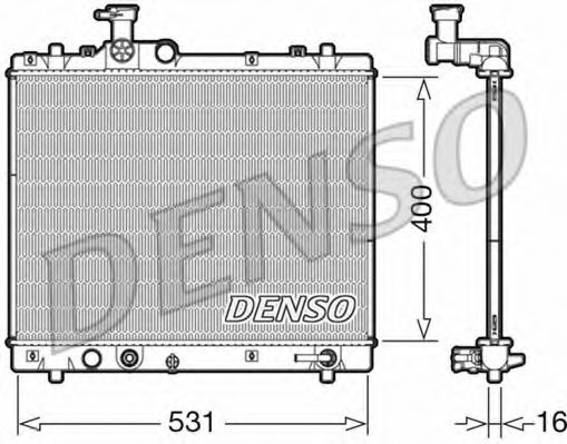 Радиатор охлаждения двигателя DENSO DRM47035
