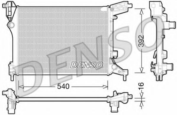 Радиатор охлаждения двигателя DENSO DRM09165