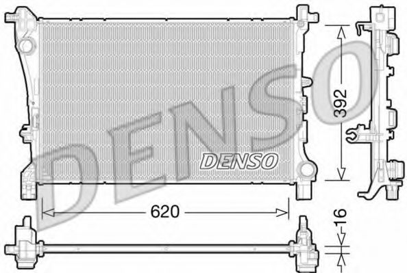Радиатор охлаждения двигателя DENSO DRM09166