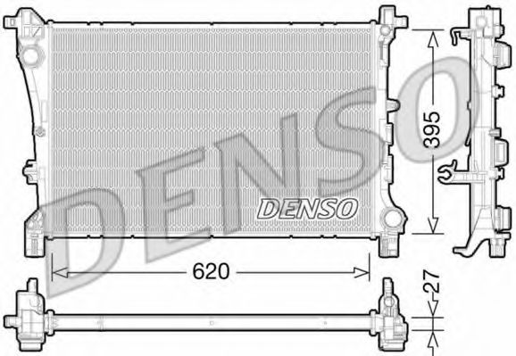 Радиатор охлаждения двигателя DENSO DRM09167
