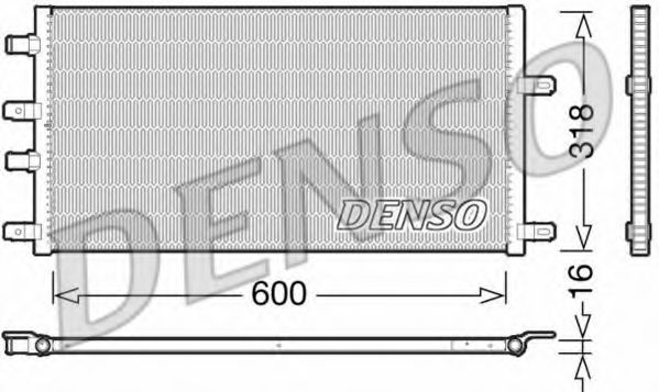 Радиатор охлаждения двигателя DENSO DRM12011