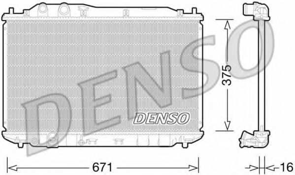 Радиатор охлаждения двигателя DENSO DRM40028