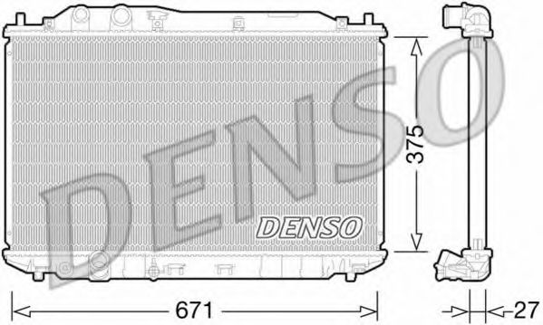 Радиатор охлаждения двигателя DENSO DRM40029