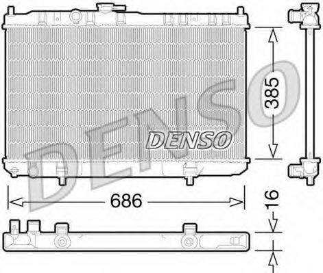 Радиатор охлаждения двигателя DENSO DRM46034