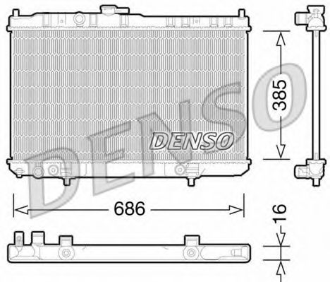 Радиатор охлаждения двигателя DENSO DRM46035