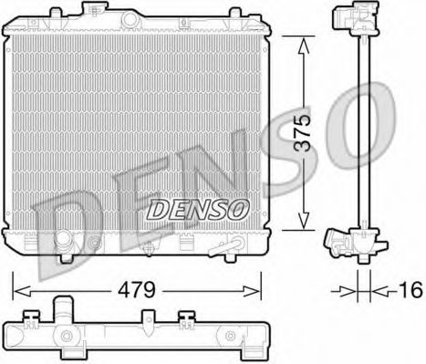 Радиатор охлаждения двигателя DENSO DRM47028