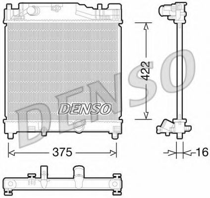 Радиатор охлаждения двигателя DENSO DRM50056