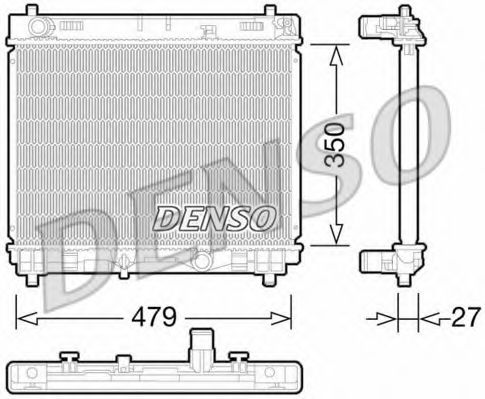 Радиатор охлаждения двигателя DENSO DRM50058