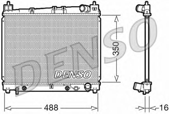 Радиатор охлаждения двигателя DENSO DRM50080