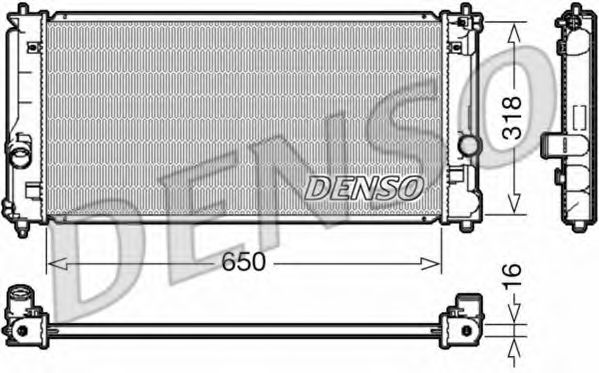 Радиатор охлаждения двигателя DENSO DRM50081