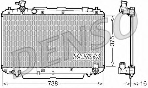 Радиатор охлаждения двигателя DENSO DRM50083