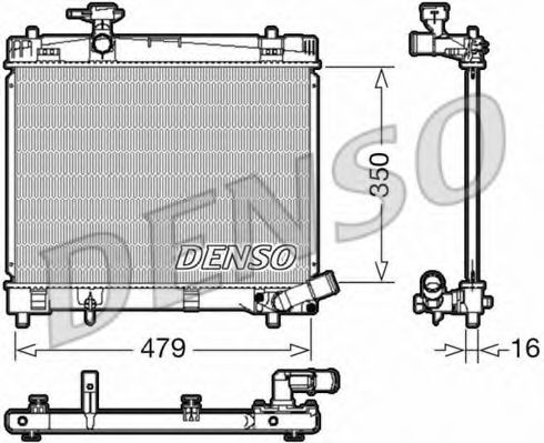 Радиатор охлаждения двигателя DENSO DRM50086