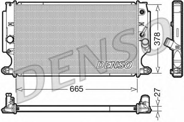 Радиатор охлаждения двигателя DENSO DRM50088