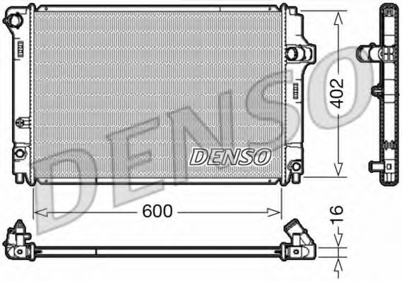 Радиатор охлаждения двигателя DENSO DRM50089