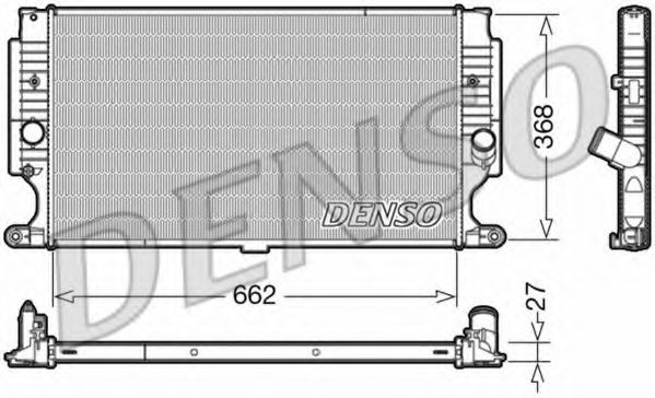 Радиатор охлаждения двигателя DENSO DRM50090