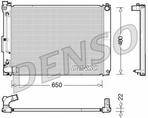 Радиатор охлаждения двигателя DENSO DRM51012