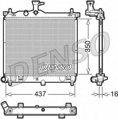 Радиатор охлаждения двигателя DENSO DRM41012