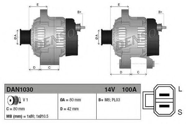 Генератор DENSO DAN1030