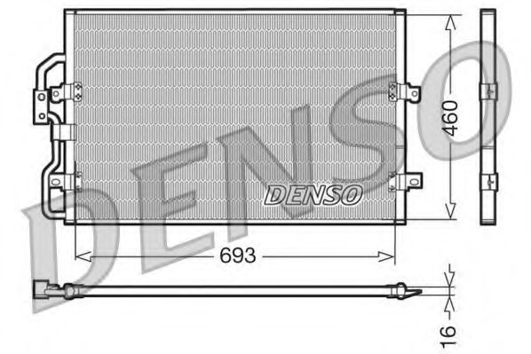 Радиатор кондиционера DENSO DCN07040