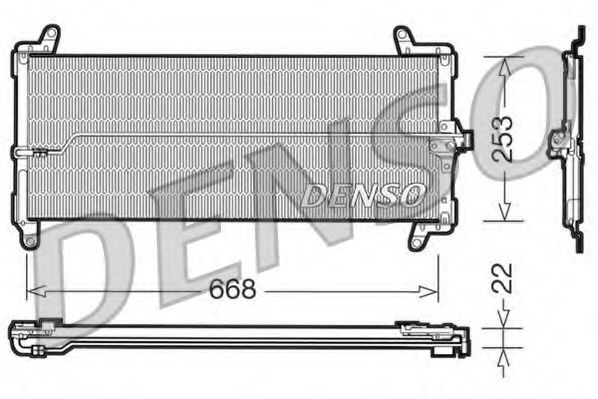 Радиатор кондиционера DENSO DCN09001