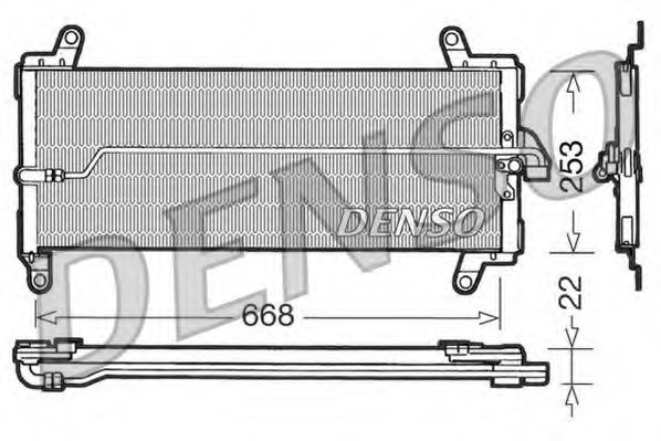 Радиатор кондиционера denso DCN09002