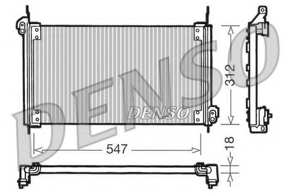 Радиатор кондиционера denso DCN09010
