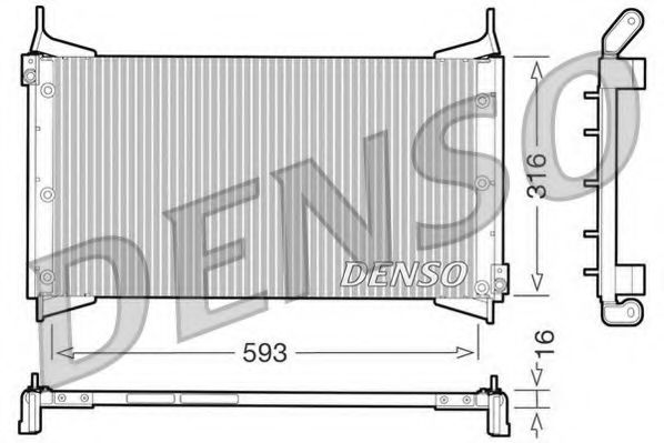Радиатор кондиционера DENSO DCN09012