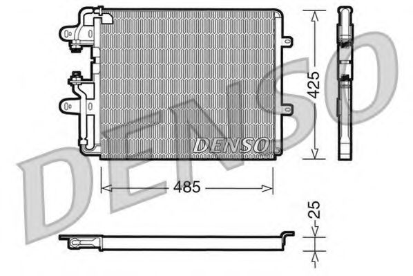 Радиатор кондиционера denso DCN09030