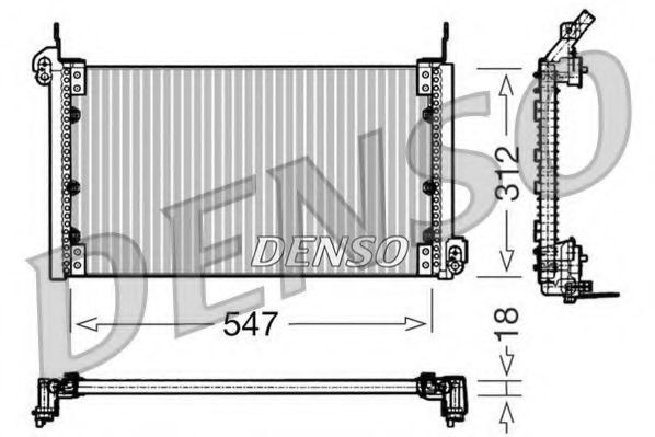 Радиатор кондиционера denso DCN09080