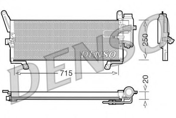 Радиатор кондиционера DENSO DCN09090