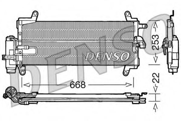 Радиатор кондиционера DENSO DCN09093