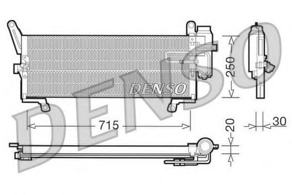 Радиатор кондиционера DENSO DCN09095