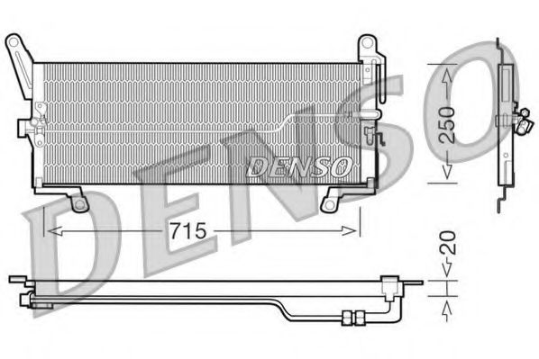 Радиатор кондиционера DENSO DCN09098