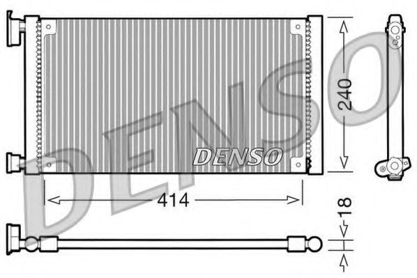 Радиатор кондиционера DENSO DCN09120