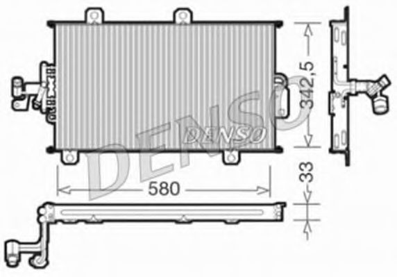 Радиатор кондиционера denso DCN09140