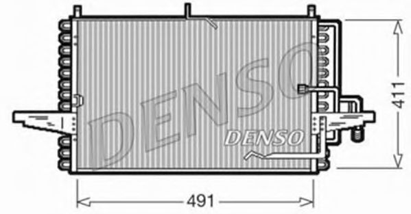 Радиатор кондиционера denso DCN10002