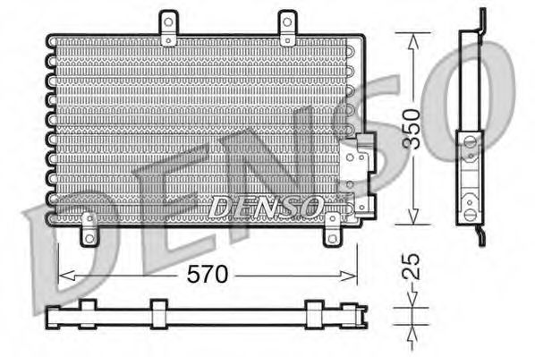 Радиатор кондиционера DENSO DCN01001