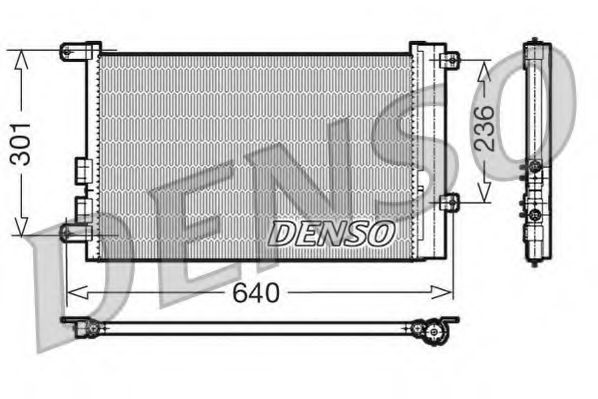 Радиатор кондиционера DENSO DCN01016