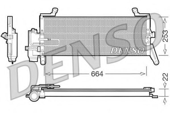 Радиатор кондиционера DENSO DCN13011