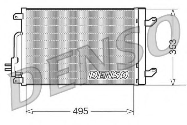 Радиатор кондиционера DENSO DCN13015