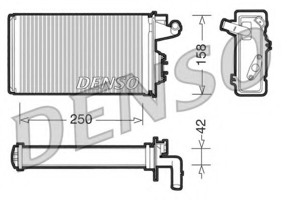Радиатор печки DENSO DRR09010