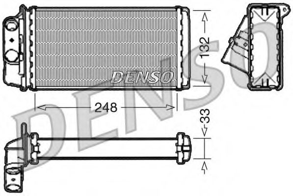 Радиатор печки DENSO DRR09050