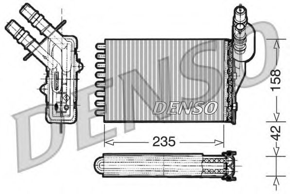 Радиатор печки DENSO DRR23001