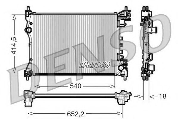 Радиатор охлаждения двигателя DENSO DRM01005