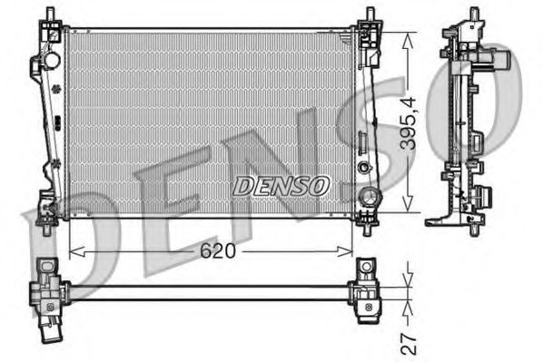 Радиатор охлаждения двигателя DENSO DRM01006