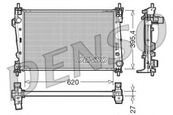 Радиатор охлаждения двигателя DENSO DRM01007
